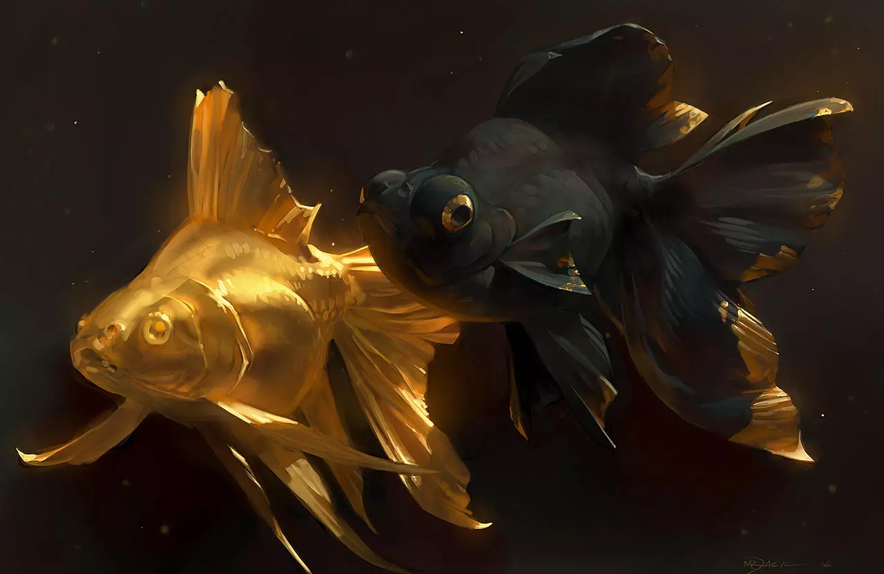Golden Fishes by MrJackArt